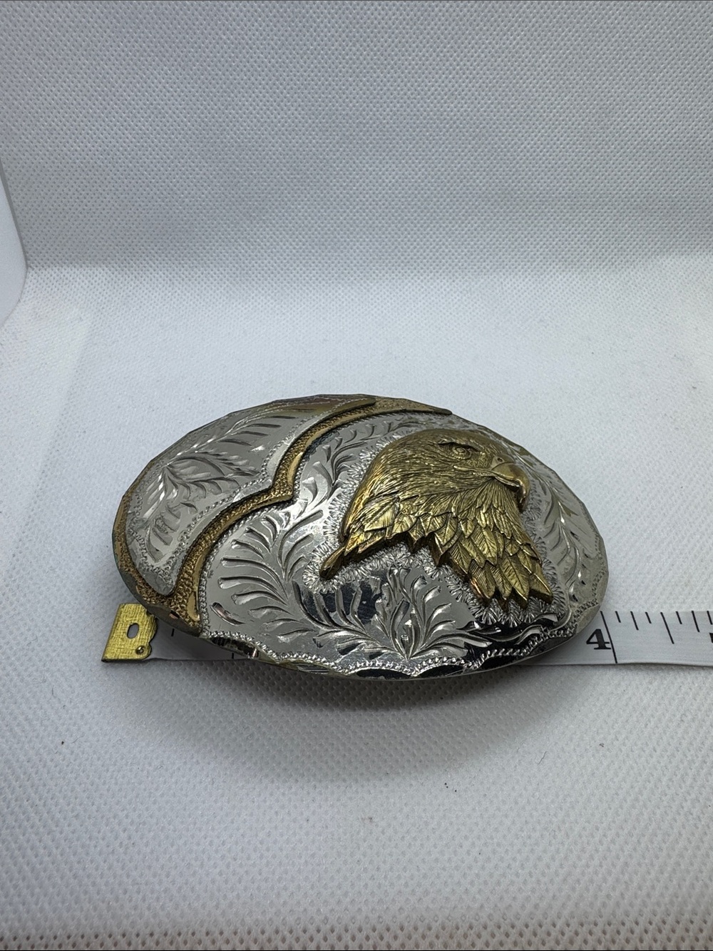 Silversmith Collection Western Eagle Two-Tone Belt Buckle - Gold & Silver - Picture 4 of 13